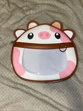 Pwuffy Strawberry Cow Ita Bag Convertible Purse and Backpack (Pin Collector)